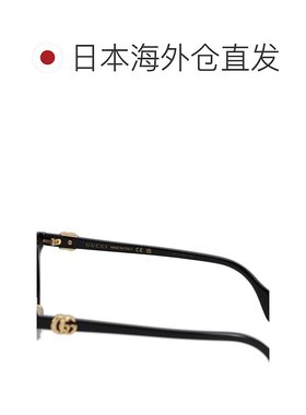 日本直邮GUCCI 太阳镜男式女式亚洲版型防紫外线太阳镜黑色 GG107