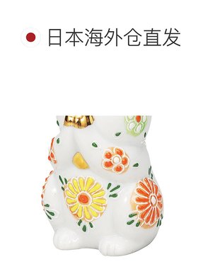 日本直邮九谷烧 2.7 号 祈福猫 白色 摆件 护身符 招财猫