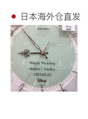 日本直邮Disney SEIKO/精工 电波挂钟 seiko51 32.7cm 白色 壁挂