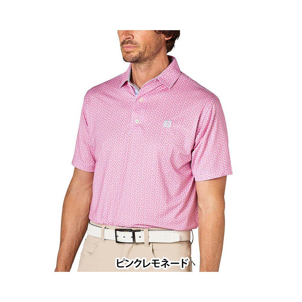 日本直邮FootJoy 男士柑橘印花短袖 Polo 衫 FJ-S25-S19 高尔夫服,淘宝优惠券,粉丝福利购,淘宝优惠卷