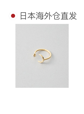 日本直邮Jouete 女士 叉形戒指 香槟色立方氧化锆【付后1h可退】