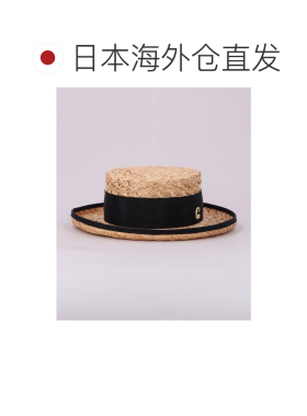日本直邮CA4LA 女士 巴欧草编礼帽 带宽缎带与C字【付后1h可退】