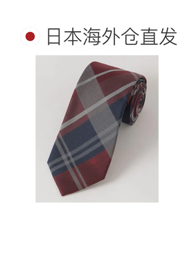 日本直邮Burberry 黑标Crestbridge大格纹托特包深红色