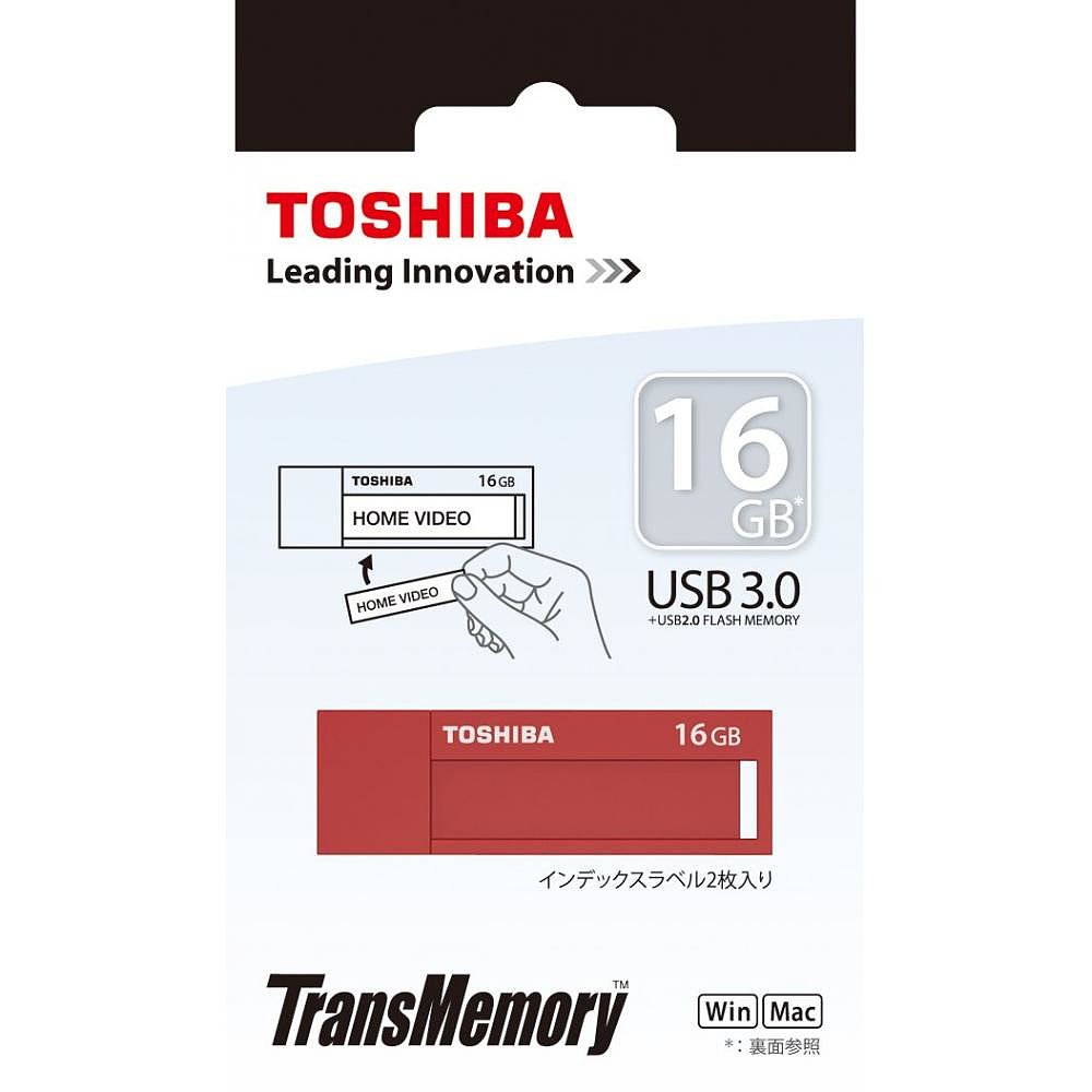 【日本直邮】东芝TOSHIBA U盘USB3.0/2.0兼容储存器16GB红色塑料 - 图2