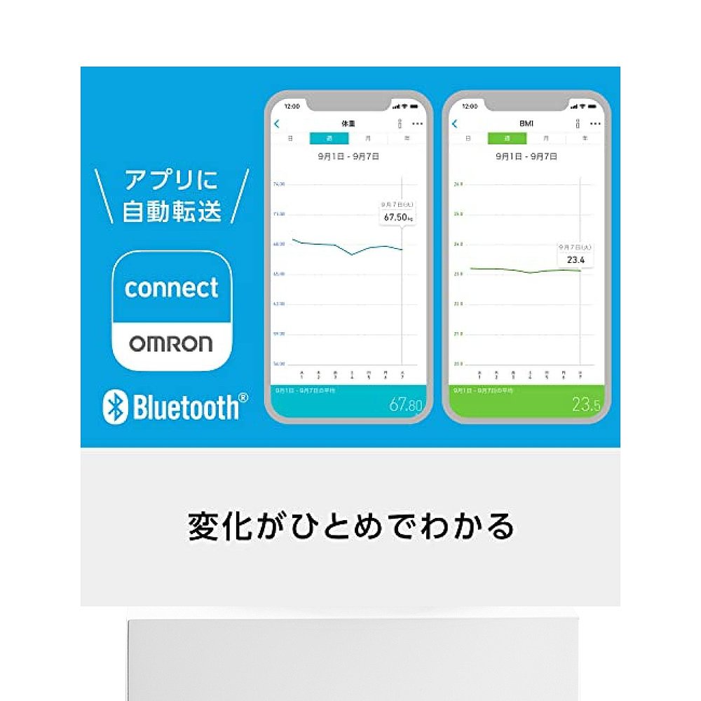 【日本直邮】Omron欧姆龙 体重秤 智能手机联动型  HN-300T2-JTBK - 图3