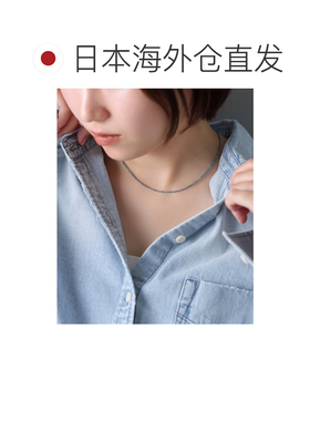 日本直邮Lilas 女士 靛蓝米珠40cm项链 K10黄金 26110202302070