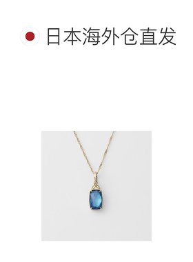 日本直邮日潮 agete 阿卡朵K10蓝宝石/石英/贝壳吊坠蓝色 均码