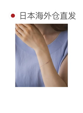 日本直邮4℃ K10粉色金手链