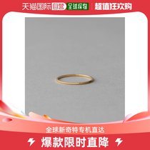 Japan Direct Mail Ete Lady K18 Gold Arrowhead Cutting Ring Refined Glossy Fashion Brief Design Wide