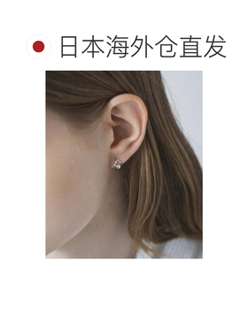 日本直邮4℃ K10白金耳环 白金耳钉