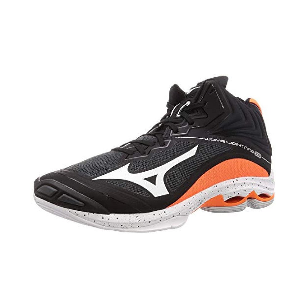 日本直邮mizuno美津浓 排球鞋z6 mid 26.5cm 黑/白/橘v1ga2005