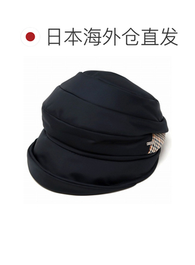 日本直邮DAKS 女士鸭舌帽 涤纶斜纹布 格纹 酒红色 黑色 光泽 保