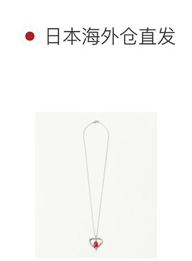1h可退 日本直邮Ray BEAMS 爱心镶嵌宝石项链精致独特心形吊坠
