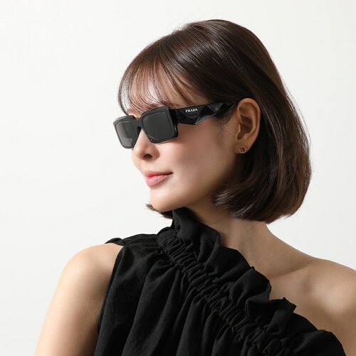 日本直邮PRADA 太阳镜 SPR 27Z 男士方形全框徽标眼镜 16K-08Z/黑 - 图3