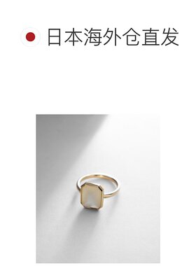 日潮跑腿COCOSHNIK 有色宝石（白珍珠贝）角方形戒指复古耳环贝母