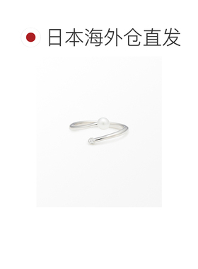 日本直邮Jouete 女士 钻石淡水珍珠叉形戒指 独特设计 女性魅力