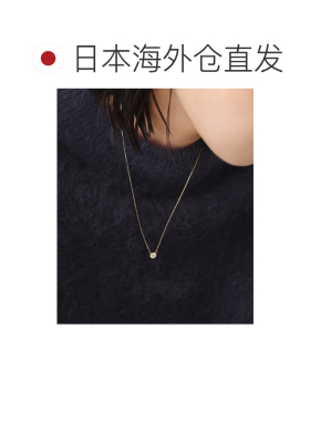 日本直邮Lilas 女士 0.28ct钻石覆轮镶嵌项链 K18黄金 2611020212