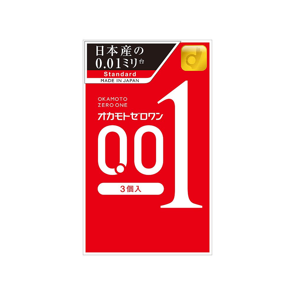 日本直邮冈本001避孕套薄0.01安全套3只装超薄润滑聚氨酯套装-图0