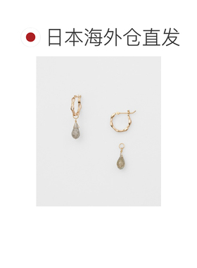 日本直邮agete 阿卡朵女士经典款拉长石吊坠耳环【付后1h可退】