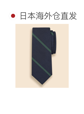 日本直邮BROOKS BROTHERS 男士 真丝宽条纹领带 P【付后1h可退】