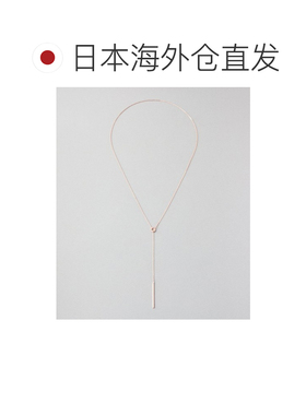 日本直邮Jouete 女士 简约拉里亚特项链 罗德光色立方氧化锆 0654