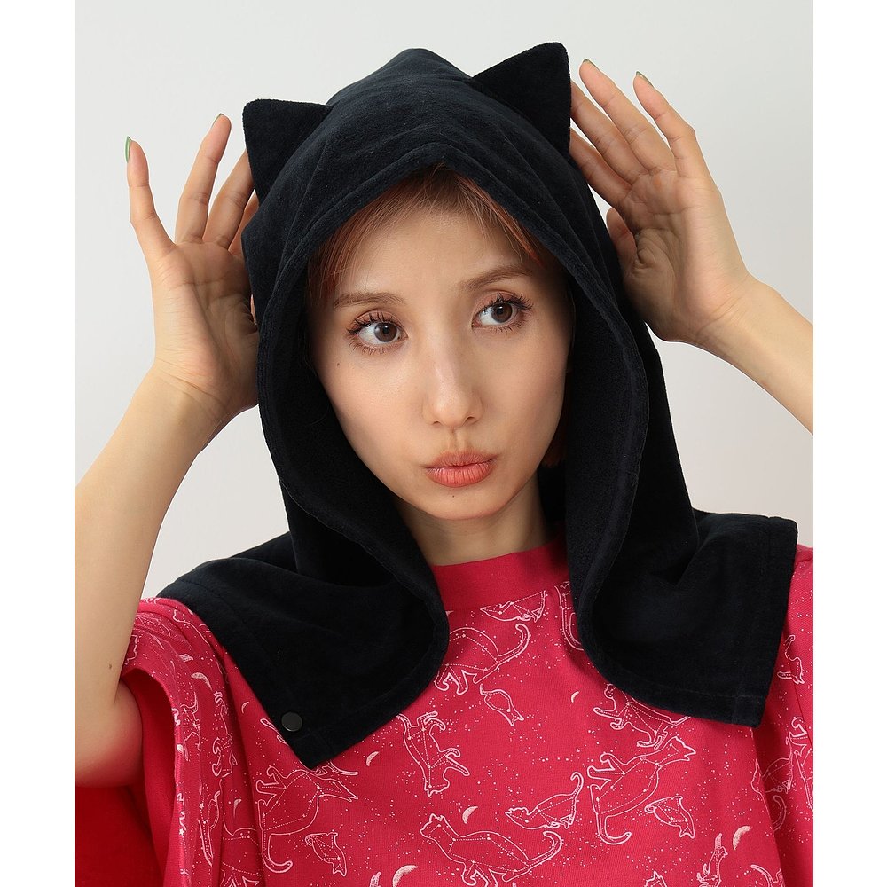 1h可退 日本直邮mmts男士多功能猫耳图案桑拿帽毛巾 16410032671 - 图2