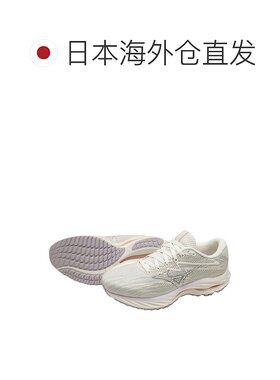 日潮跑腿MIZUNO美津浓 女式跑鞋 Wave Rider 27 SW 白色×灰色