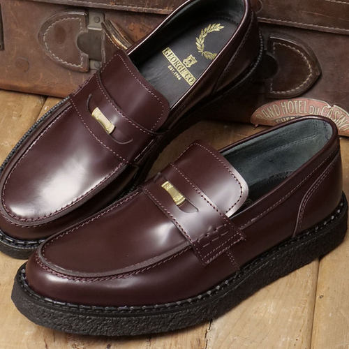日本直邮Fred Perry 和 George Cox 联名款皮革便士乐福鞋 [SB134 - 图0