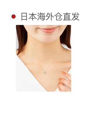 日本直邮4℃ 女士 银饰项链 含立方氧化锆花朵造【付后1h可退】
