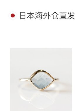 1h可退 日本直邮cui-cui 天然石 米尔基海蓝宝石 戒指 K10YG 7558