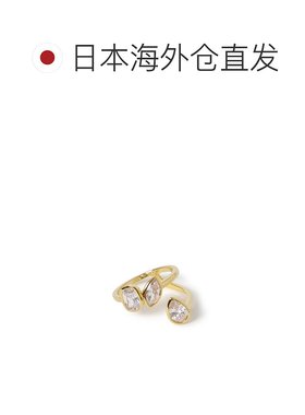 1h可退 日本直邮MARIA BLACK 女士 You&Me Baby 半镶锆石双石戒指