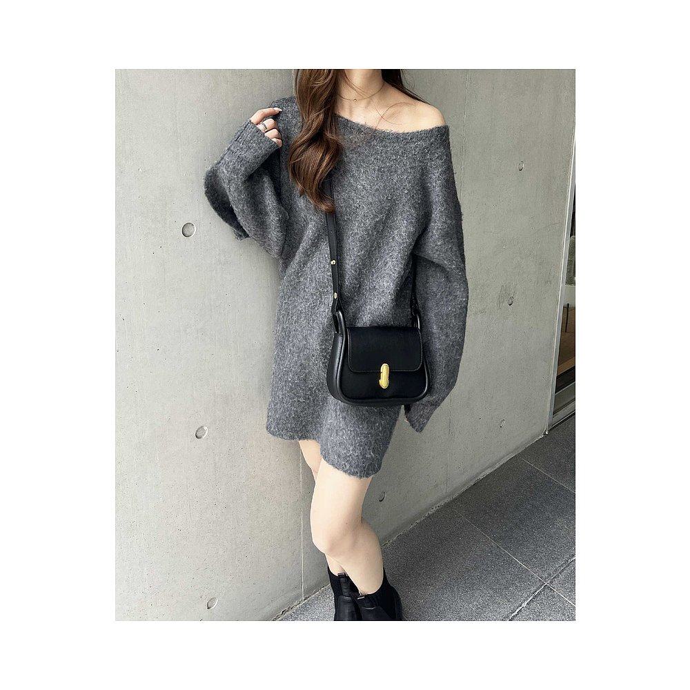 1h可退 日本直邮nelliy. 女装 2WAY方领迷你针织连衣裙 柔软保暖,淘宝优惠券,粉丝福利购,淘宝优惠卷