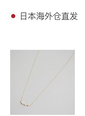 1h可退 日本直邮cui-cui 天然乳白欧泊石 10K金黄 黄金项链 K10YG