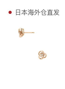 日本直邮VENDOME AOYAMA K10玫瑰金克里斯汀钻石耳钉耳环AJAA2251
