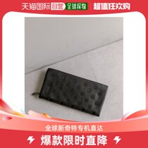Japan Direct mail ear PAPILLONNER Bull Leather Round Dot Embroidered Long Purse Network Limited Face