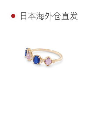 1h可退 日本直邮agete 阿卡朵 agete 女士K10镶嵌多色宝石戒指 独