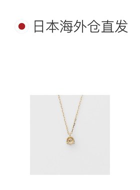 日本直邮日潮 agete 阿卡朵 K18钻石项链（0.1ct）礼物吊坠