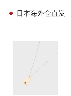 日潮跑腿COCOSHNIK 彩色宝石（石榴石）方盘项链套装叠戴吊坠链子