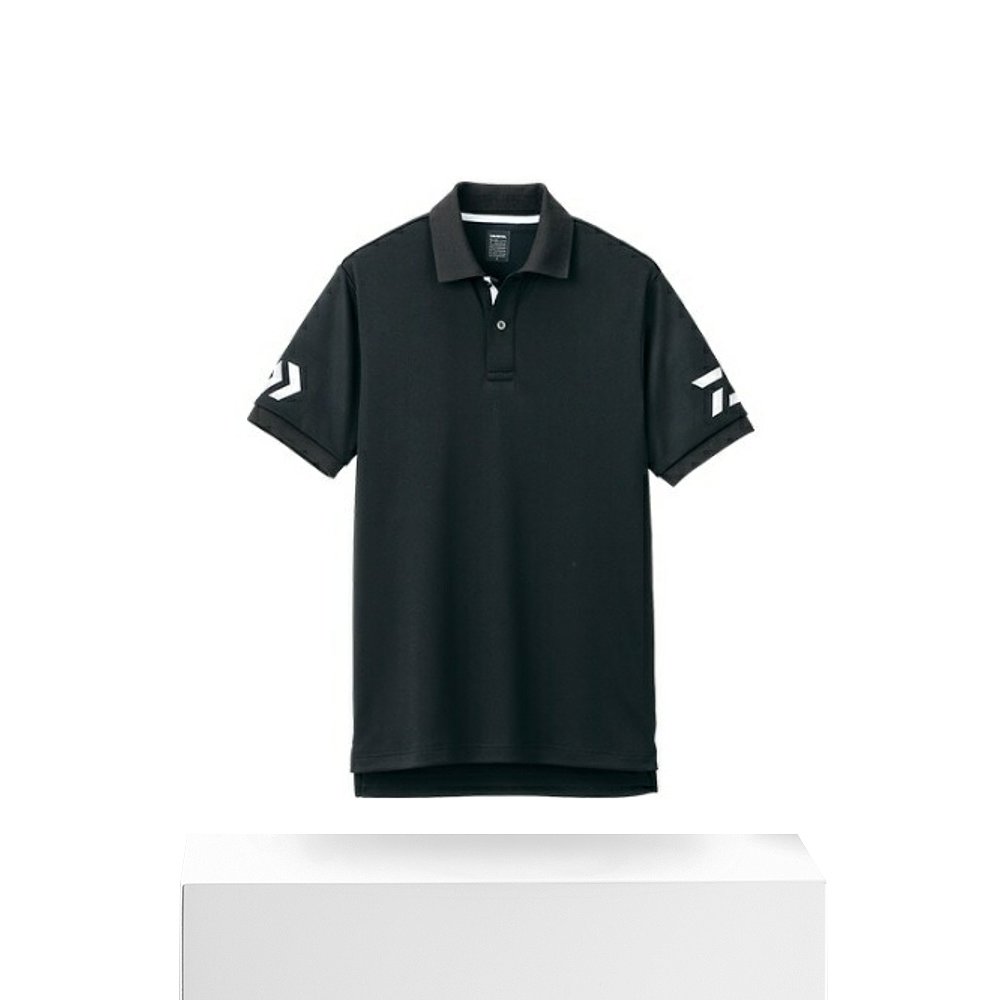 日本直邮 Daiwa Wear DE-7906 短袖 Polo 衫黑色 x 白色 4XL 尺寸 - 图3