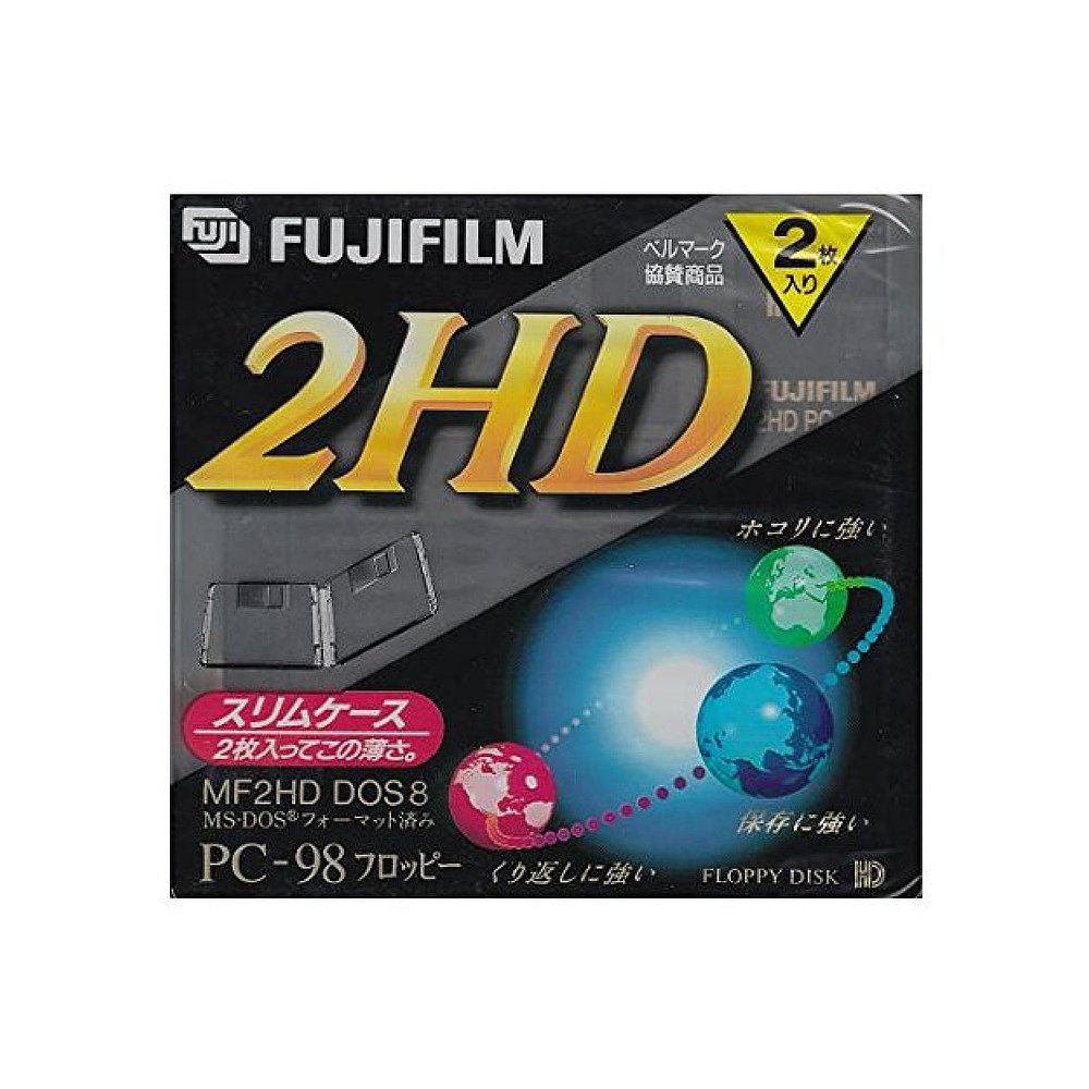 【日本直邮】FUJIFILM富士2个3.5英寸2HD软盘MF2HDPCNK2T - 图0