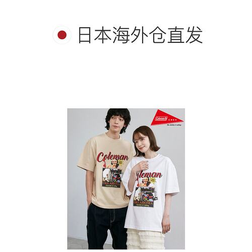 1h可退 日本直邮Coleman 男女同款复古印花凉感T恤 75256030429 - 图1