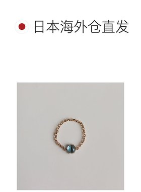 1h可退 日本直邮cui-cui蓝托帕石细链戒指单条K10YG 11号cuicui