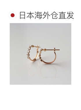 日本直邮cui-cui 香槟钻石 五粒连缀 玫瑰金流苏【付后1h可退】