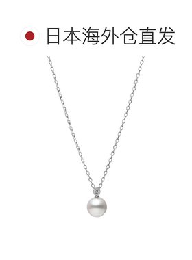 日本直邮MIKIMOTO/御木本Akoya珍珠18K白金钻石项链PP-20591U