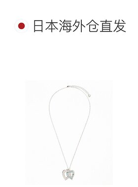 1小时内可退 日本直邮Ray BEAMS 双心型图案项链心形饰品水晶吊坠