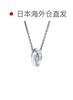 日本直邮LION HEART 男女同款 双圈环设计银925项链 送礼优选 1NE