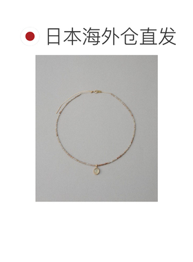 日本直邮ete 女士 K10黄金 柠檬水晶 多彩天然石 可调节长度 项链