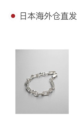 1h可退 日本直邮COCOSHNIK 女士 银色 混合链条 双环设计 手链 76