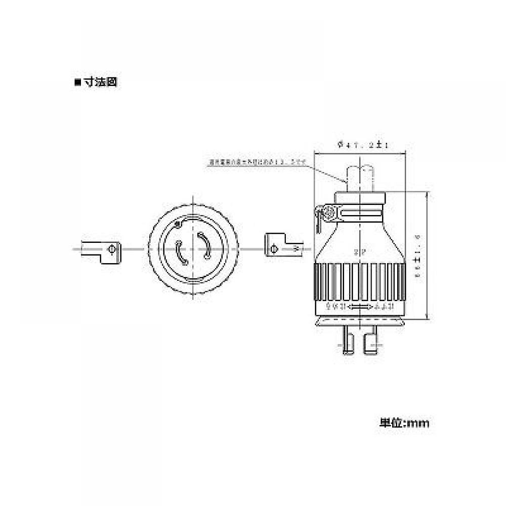 【日本直邮】松下Panasonic挂钩防水橡胶保护套20A250V黑色WF8220-图2