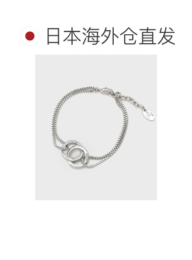 日本直邮tk.TAKEO KIKUCHI男装W形环扣/槌目纹手链 真ちゅう材质